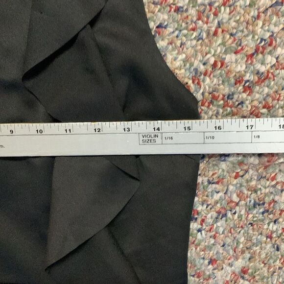 Banana Republic Factory Black Sleeveless Vertical Ruffle Sheath Dress Size 4 - Picture 11 of 14